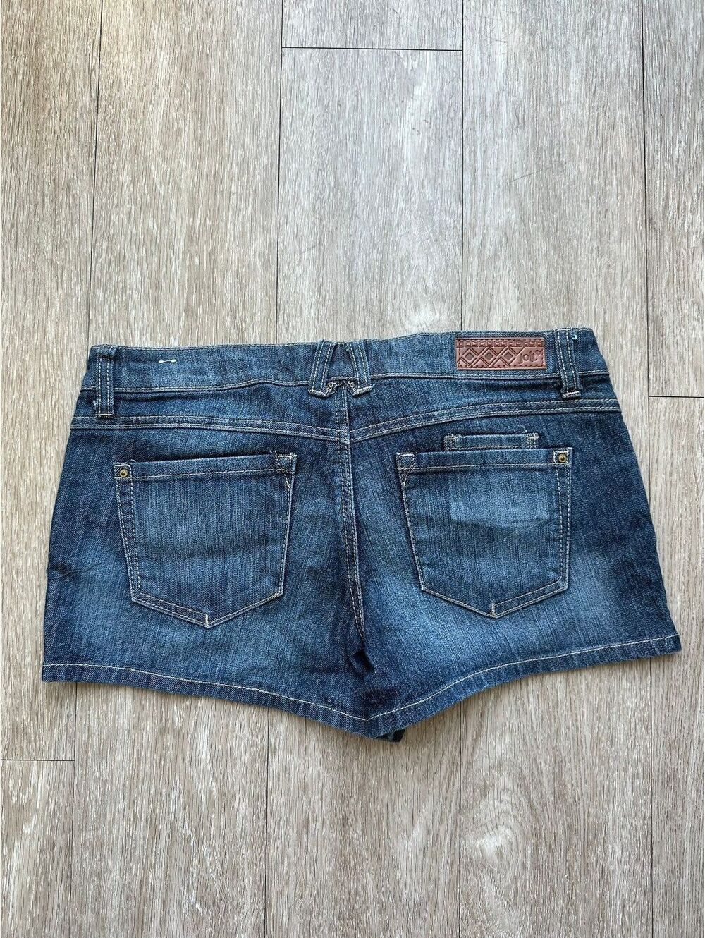 Jolt Women's low rise dark wash denim shorts